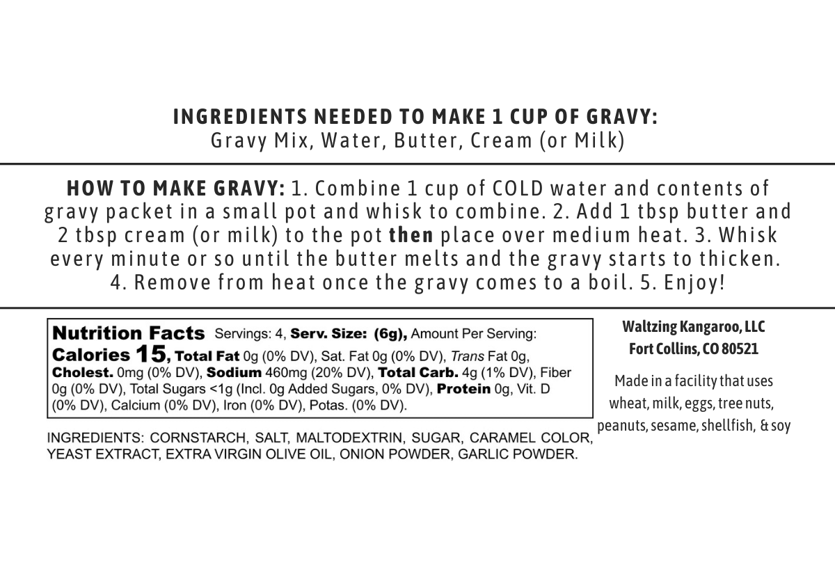 Brown Gravy Mix Waltzing Kangaroo